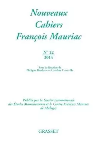 Nouveaux cahiers François Mauriac n°22 - François Mauriac - GRASSET