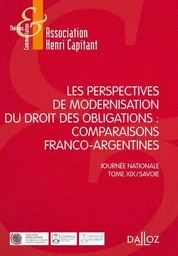 Les perspectives de modernisation du droit des obligations