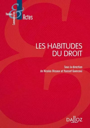 Les habitudes du droit - Youssef Guenzoui - Groupe Lefebvre Dalloz