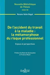 De l'accident du travail à la maladie : la métamorphose du risque professionnel - Volume 148 Enjeux et perspectives