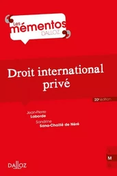 Droit international privé. 20e éd.