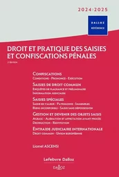 Droit et pratique des saisies et confiscations pénales 2024/2025 3ed