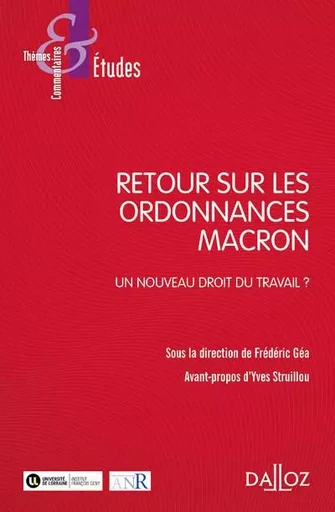 Retour sur les ordonnances Macron - Un Nouveau droit du travail ? -  - Groupe Lefebvre Dalloz