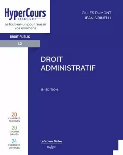 Droit administratif 15ed - Gilles Dumont, Jean Sirinelli - Groupe Lefebvre Dalloz