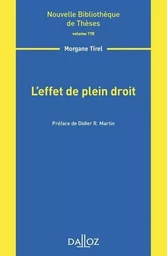 L'effet de plein droit - Volume 178