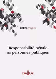 Responsabilité pénale des personnes publiques