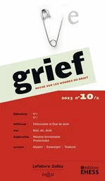 Grief, revue sur les mondes du droit n° 10/2