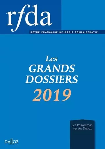 RFDA - Les grands dossiers 2019 -  Collectif - Groupe Lefebvre Dalloz