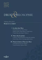 Droit et Philosophie - Volume 10 Marx et le droit