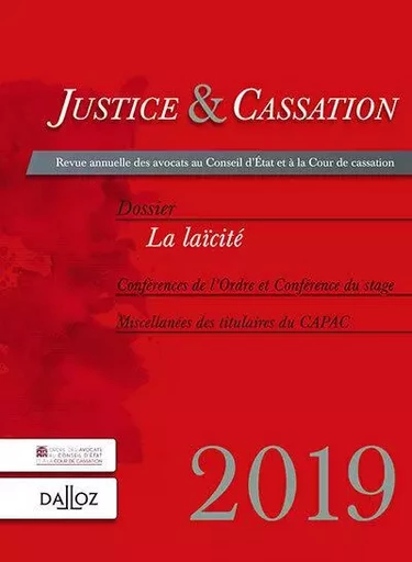 Justice et cassation 2019 - La laicité -  Collectif - Groupe Lefebvre Dalloz