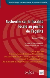 Recherche sur la fiscalité locale au prisme de l'égalité