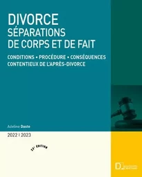 Divorce 2022/23 23ed - Séparations de corps et de fait