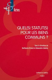 Quel(s) statut(s) pour les biens communs ?