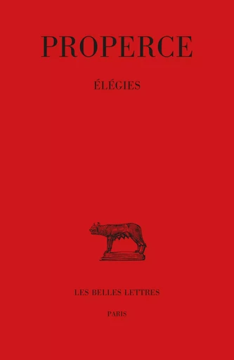 Élégies -  Properce - Les Belles Lettres