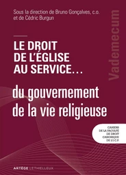 Le droit de l'Église au service ... du gouvernement de la vie religieuse