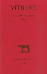 De l'Architecture. Livre V