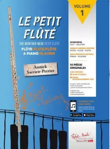 ANNICK SARRIEN PERRIER : LE PETIT FLUTE, VOLUME 1 - RECUEIL + SUPPORT AUDIO -  ANNICK SARRIEN PERRI - ROBERT MARTIN