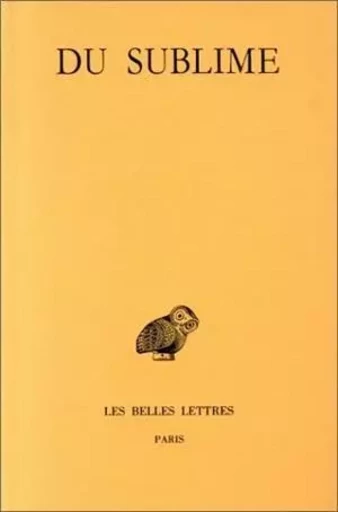 Du Sublime -  - Les Belles Lettres