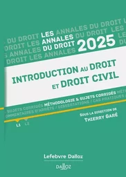 Annales Introduction au droit et droit civil 2025