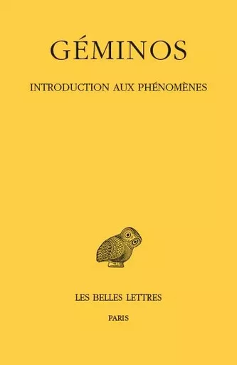 Introduction aux phénomènes -  Géminos - Les Belles Lettres