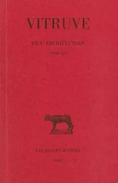 De l'Architecture. Livre VIII