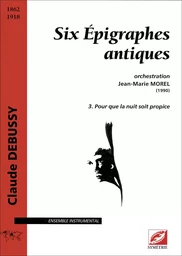 Six Épigraphes antiques (vol. 3)