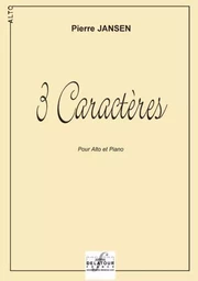 3 CARACTERES POUR ALTO ET PIANO