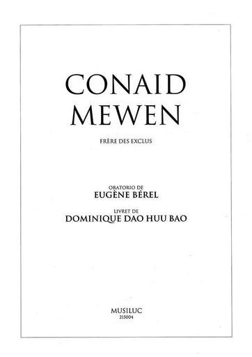 CONAID MEWEN, FRERE DES EXCLUS, ORATORIO -  BEREL EUG NE - DELATOUR FRANCE