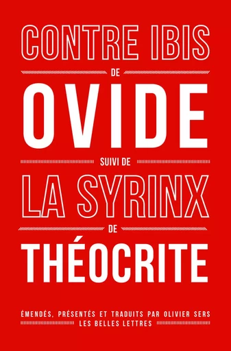 Contre Ibis -  Ovide,  Théocrite - Les Belles Lettres