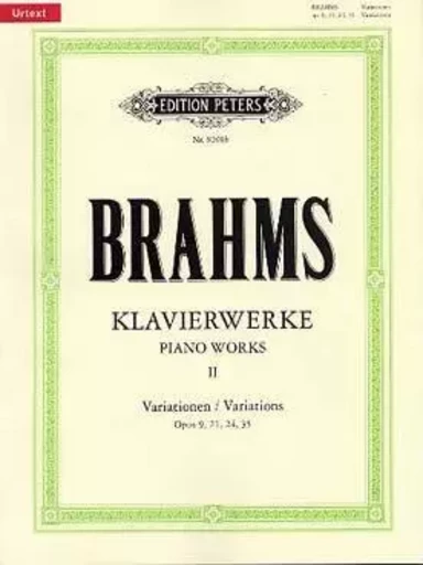 JOHANNES BRAHMS : PIANO WORKS VOL.2: VARIATIONS -  JOHANNES BRAHMS - PETERS