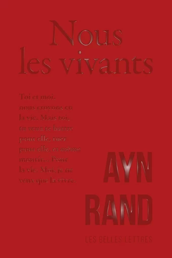 Nous les vivants - Ayn RAND - Les Belles Lettres