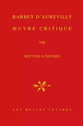 Œuvre critique VIII