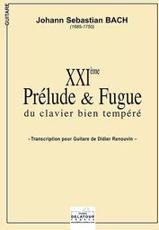 PRELUDE ET FUGUE N021 BWV 866 POUR GUITARE