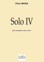 SOLO IV POUR SAXOPHONE ALTO