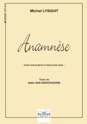 ANAMNESE (REDUCTION PIANO-CHANT)