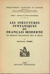 Les Structures syntaxiques du français moderne