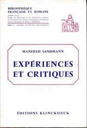 Expériences et critiques