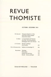 Revue thomiste - N°4/2010