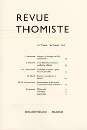 Revue thomiste - N°4/2012