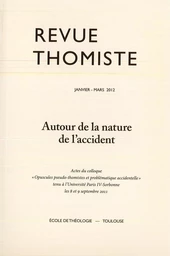 Revue thomiste - N°1/2012