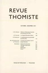 Revue thomiste - N°4/2013