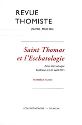 Revue thomiste - N°1/2016