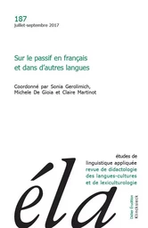 Études de linguistique appliquée - N°3/2017