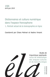 Études de linguistique appliquée - N°2/2019