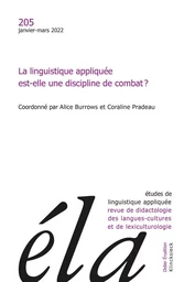 Études de linguistique appliquée - N°1/2022