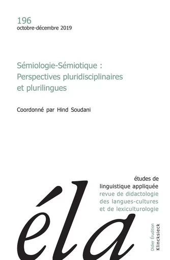 Études de linguistique appliquée - N°4/2019 -  - Klincksieck