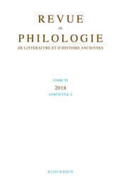 Revue de philologie, de littérature et d'histoire anciennes volume 92-2