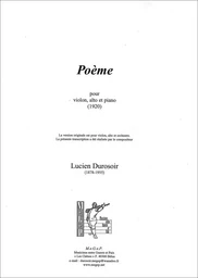 Poème pour violon, alto et piano