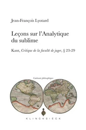 Leçons sur l'Analytique du sublime