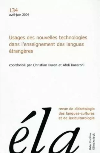 Études de linguistique appliquée - N°2/2004 -  - Klincksieck